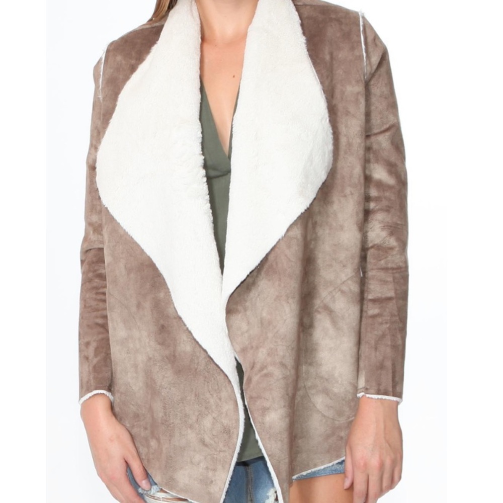 Naked Zebra vegan shearling jacket